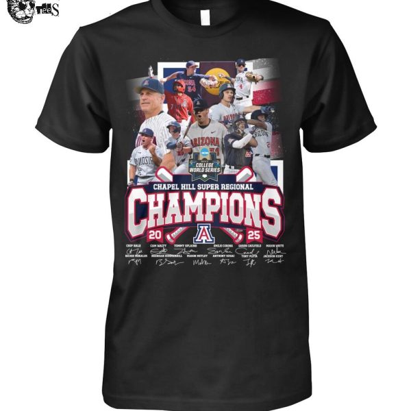 Arizona Diamondbacks Chapel Hill Super Regional Champions 2025 T-Shirt