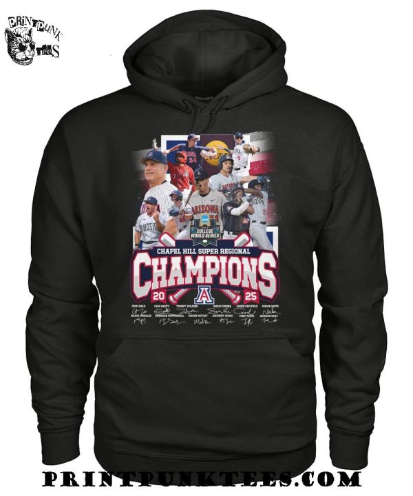 Arizona Diamondbacks Chapel Hill Super Regional Champions 2025 T-Shirt