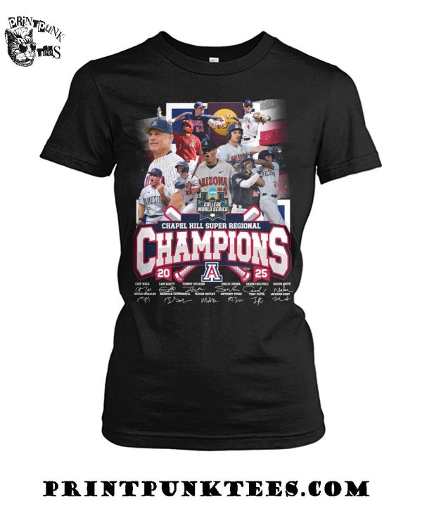Arizona Diamondbacks Chapel Hill Super Regional Champions 2025 T-Shirt