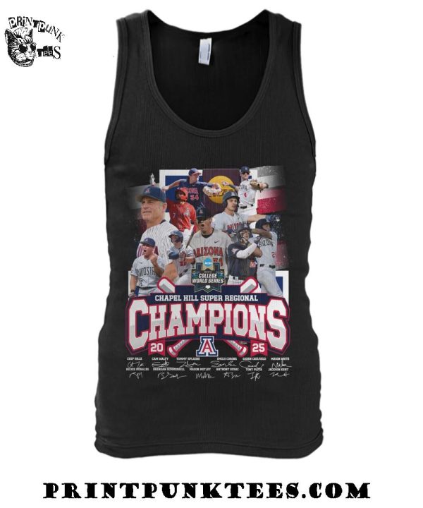 Arizona Diamondbacks Chapel Hill Super Regional Champions 2025 T-Shirt
