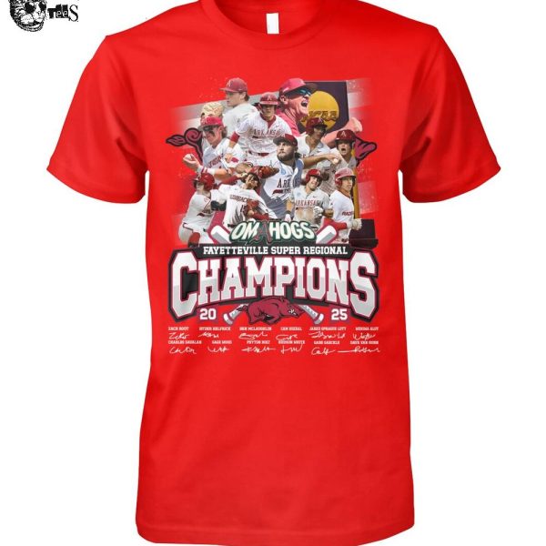Arkansas Razorbacks Fayetteville Super Regional Champions 2025 T-Shirt
