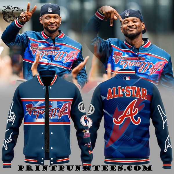 Atlanta Braves x Usher Throws All Star Peace up A-Town Down 2025 Baseball Jacket