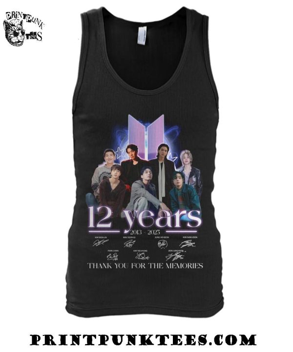 BTS 12 Years 2013-2025 Thank You For The Memories T-Shirt