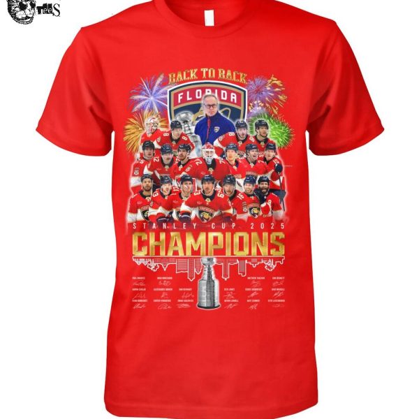 Back To Back Florida Panthers Stanley Cup 2025 Champions T-Shirt
