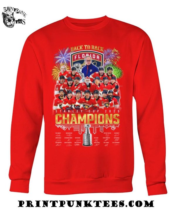 Back To Back Florida Panthers Stanley Cup 2025 Champions T-Shirt