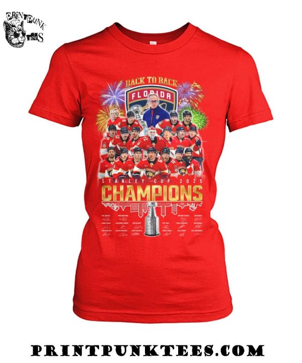 Back To Back Florida Panthers Stanley Cup 2025 Champions T-Shirt