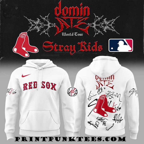 Boston Red Sox x ATE Domin World Tour Stray Kids 2025 Signature Hoodie