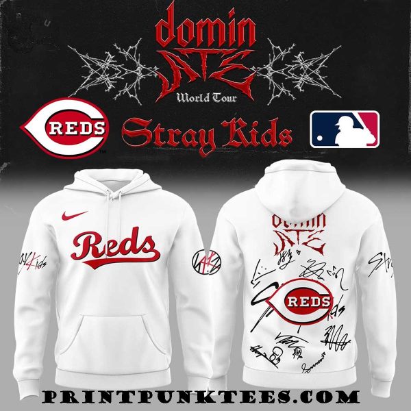Cincinnati Reds x ATE Domin World Tour Stray Kids 2025 Signature Hoodie