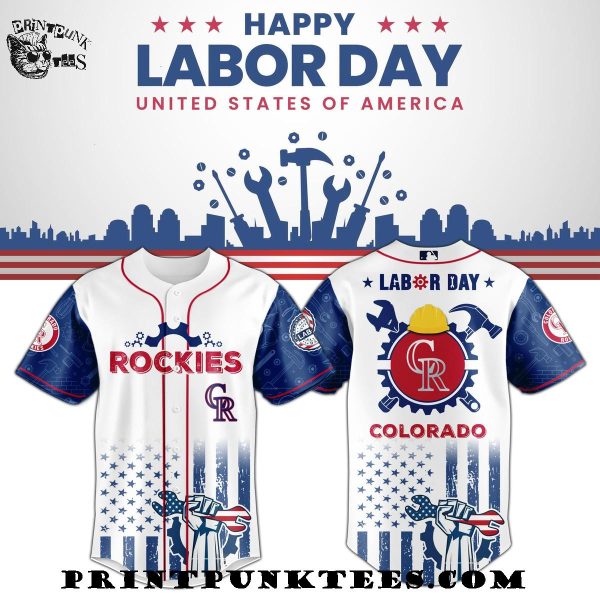 Colorado Rockies MLB x Happy Labor Day United States Of America 2025 Baseball Jersey