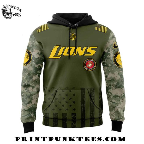 Detroit Lions Marine Corps 2025 Hoodie