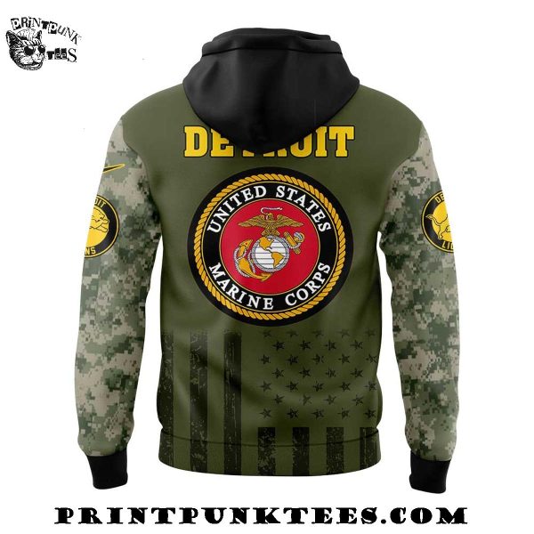 Detroit Lions Marine Corps 2025 Hoodie