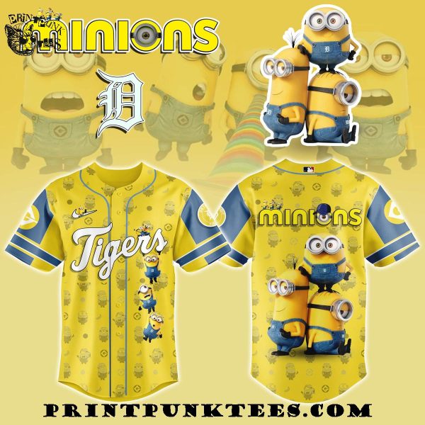 Detroit Tigers MLB x Minions 2025 Baseball Jersey