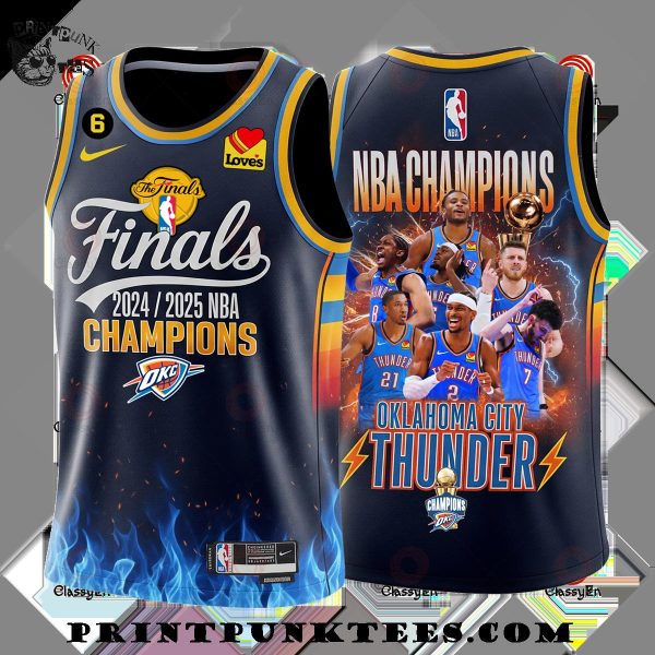 Finals 2024-2025 NBA Champions Oklahoma City Thunder Basketball Jersey