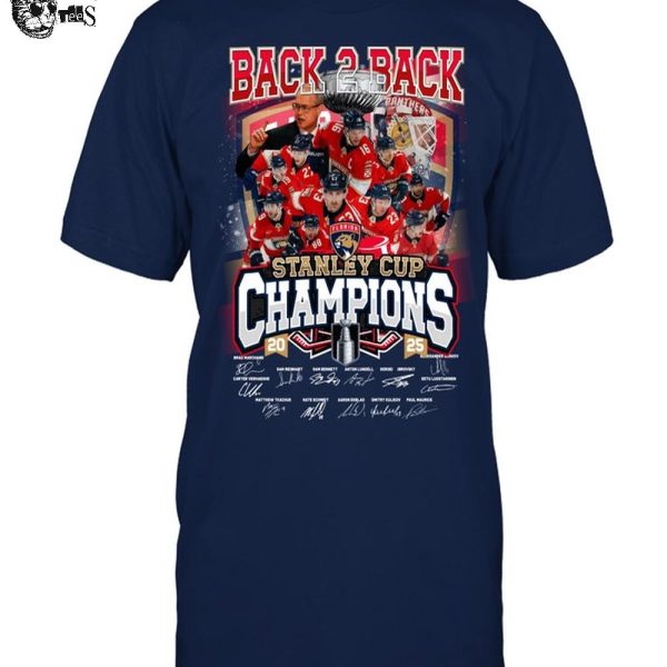 Florida Panthers Back To Back Champions 2025 T-Shirt