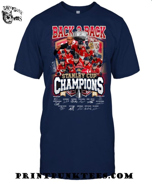 Florida Panthers Back To Back Champions 2025 T-Shirt