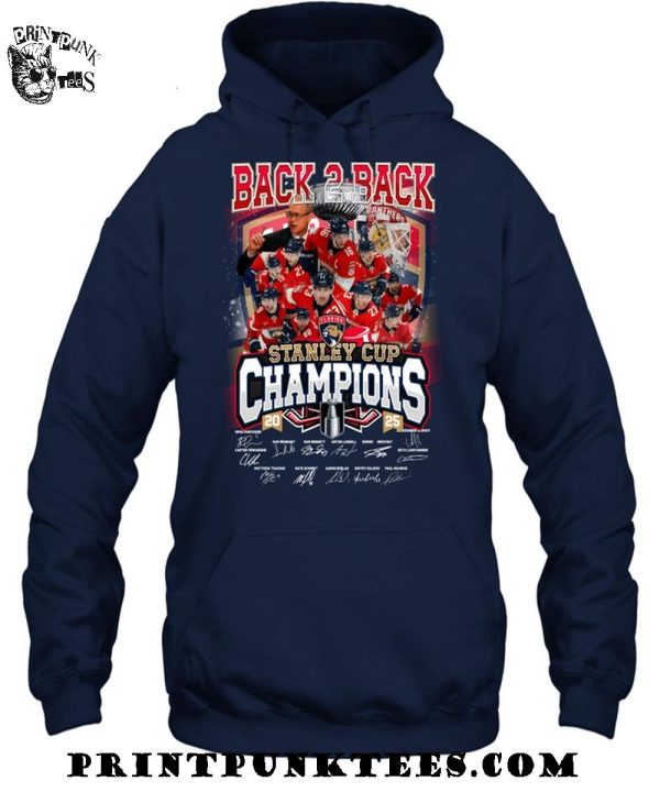 Florida Panthers Back To Back Champions 2025 T-Shirt