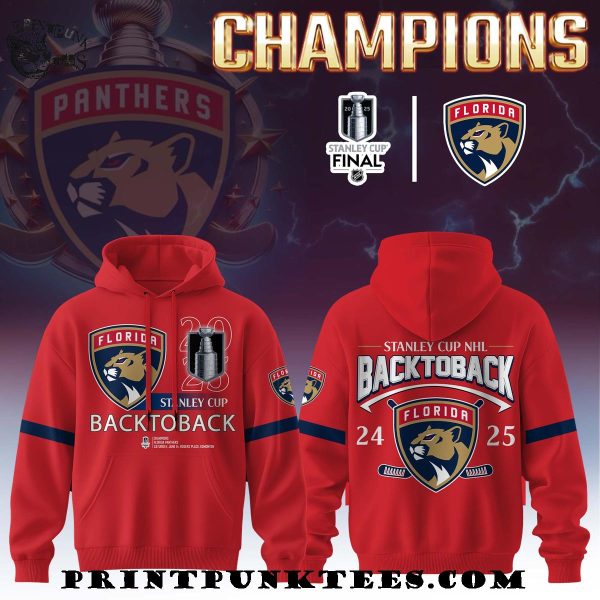 Florida Panthers Stanley Cup NHL Back To Back 2024-2025 Hoodie