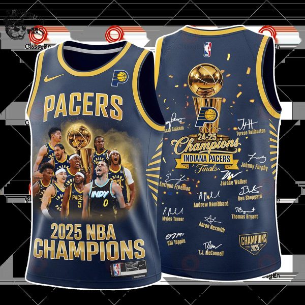 Indiana Pacers Basketball 2024-2025 NBA Champions Finals Basketball Jersey