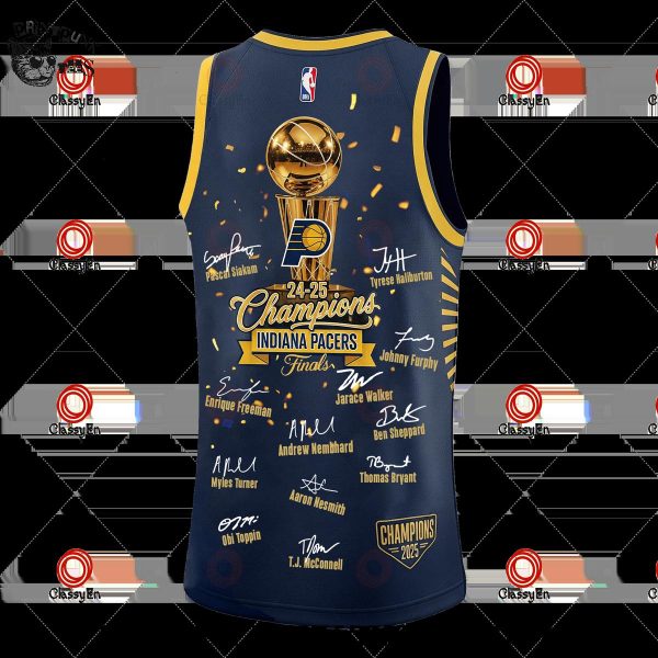 Indiana Pacers Basketball 2024-2025 NBA Champions Finals Basketball Jersey