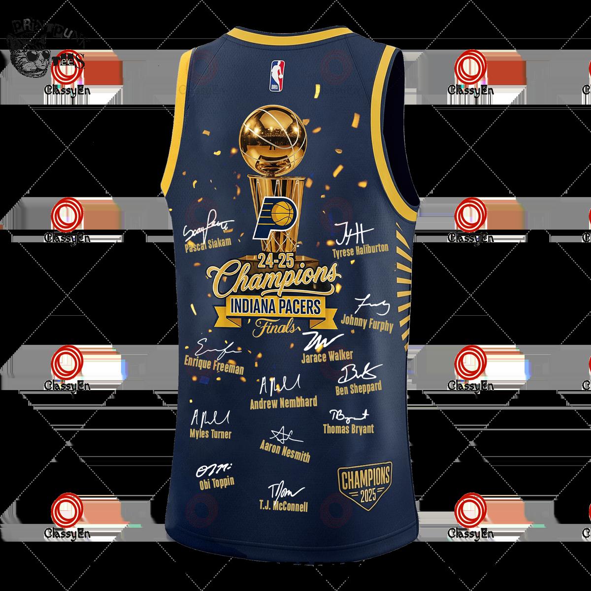 Indiana Pacers Basketball 2024-2025 NBA Champions Finals Basketball Jersey Indiana Pacers Basketball 2024-2025 NBA Champions Finals Basketball Jersey