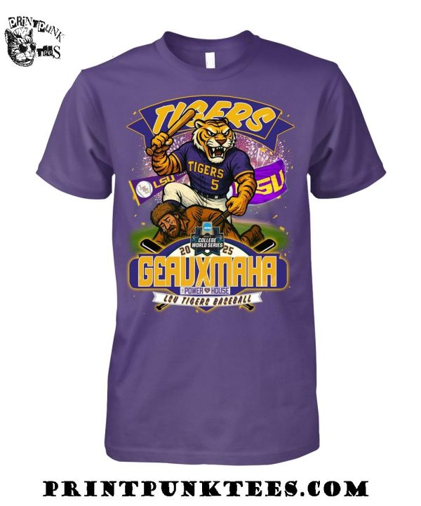 LSU Tigers Geauxmaha Power House 2025 T-Shirt
