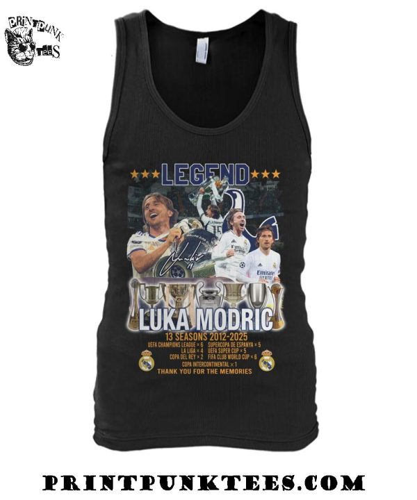 Legend Luka Modric Real Madrid 2025 Thank You For The Memories T-Shirt
