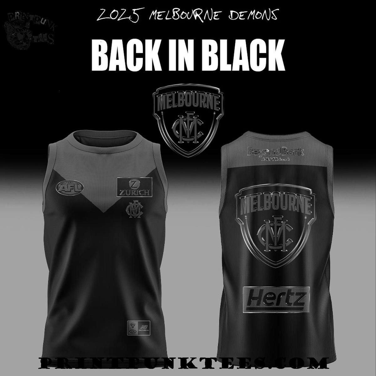 Melbourne Demons Back In Black 2025 Limited Edition Basketball Jersey Melbourne Demons Back In Black 2025 Limited Edition Basketball Jersey