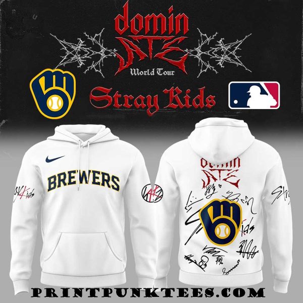 Milwaukee Brewers x ATE Domin World Tour Stray Kids 2025 Signature Hoodie