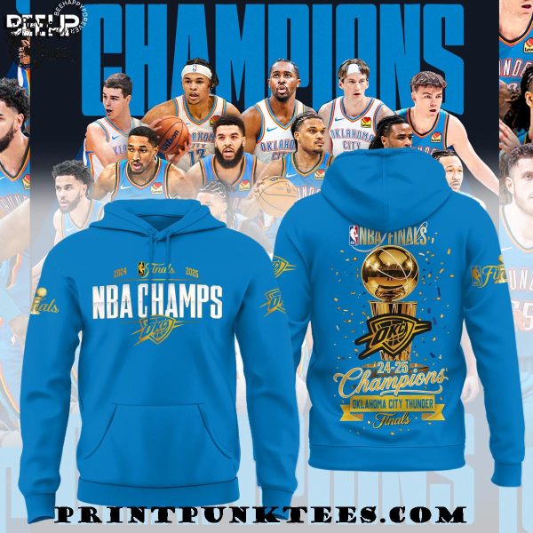 NBA Final 2024-2025 Champions Oklahoma City Thunder Special New T-Shirt – Blue