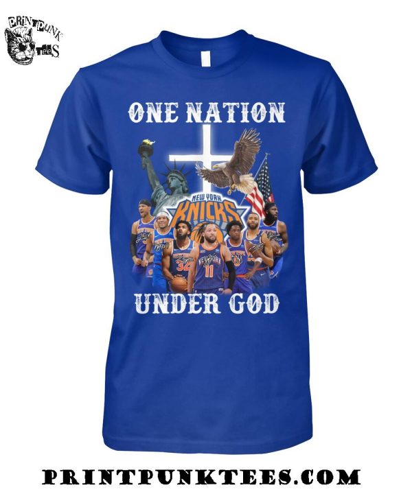 New York Knicks One Nation Under God 2025 T-Shirt