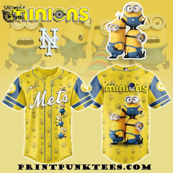 New York Mets MLB x Minions 2025 Baseball Jersey