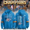 Oklahoma City Thunder 2025 National Basketball Assouciation Champions New White Hoodie