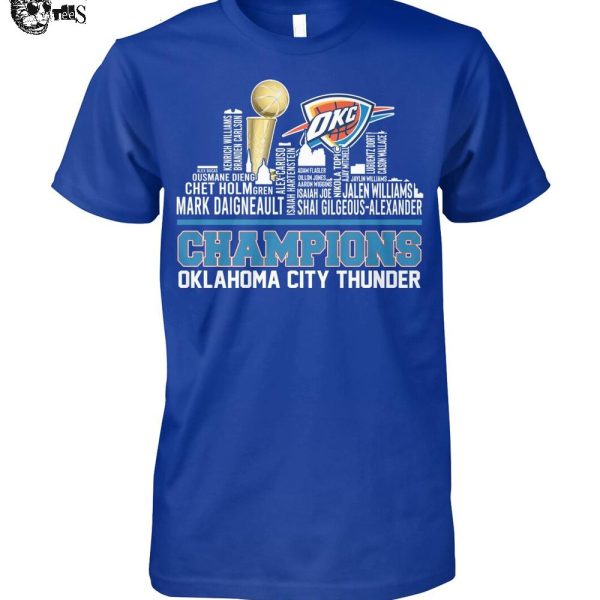 Oklahoma City Thunder Champions NBA 2025 City Edition T-Shirt