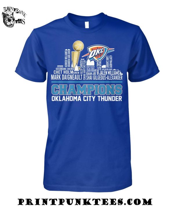 Oklahoma City Thunder Champions NBA 2025 City Edition T-Shirt