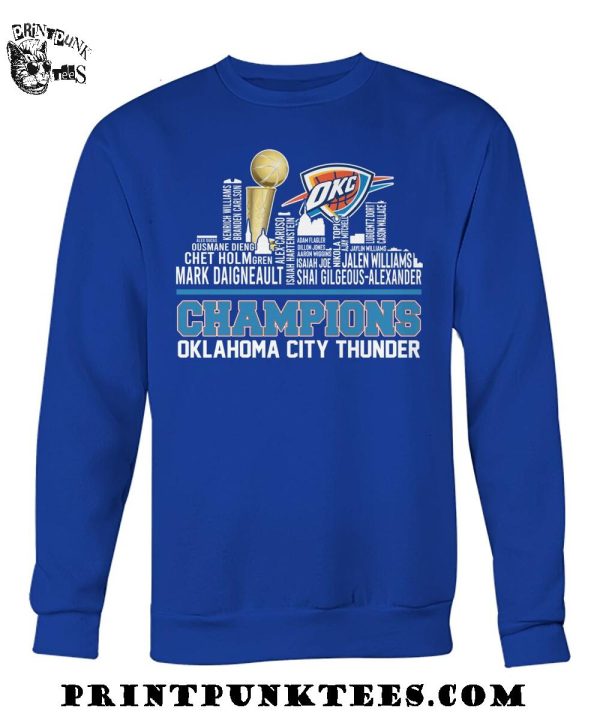 Oklahoma City Thunder Champions NBA 2025 City Edition T-Shirt