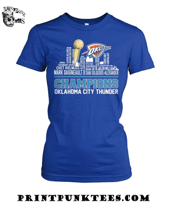 Oklahoma City Thunder Champions NBA 2025 City Edition T-Shirt