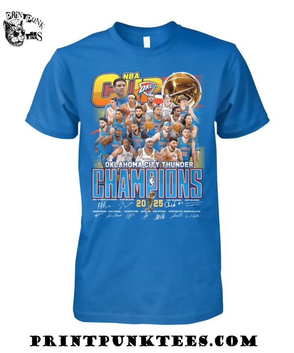 Oklahoma City Thunder NBA Champions 2025 T-Shirt