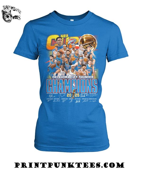 Oklahoma City Thunder NBA Champions 2025 T-Shirt