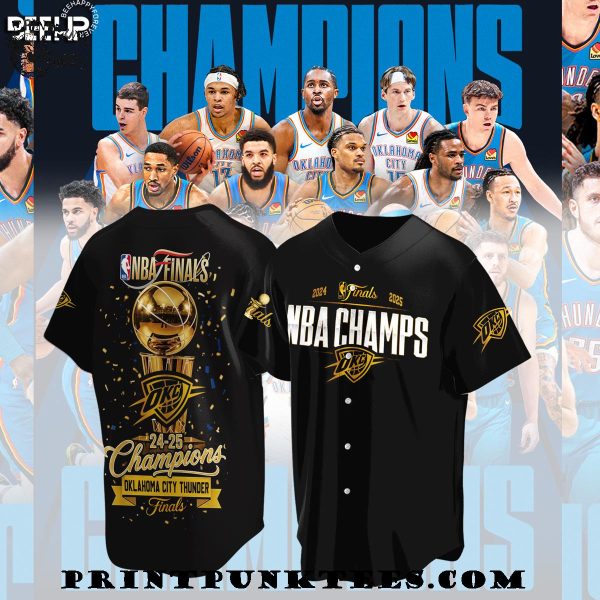 Oklahoma City Thunder NBA Final 2024-2025 Champions Special New T-Shirt – White