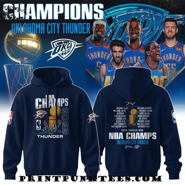 Oklahoma City Thunder NBA Finals Champions 2025 Coach Daigneault Mark Hoodie
