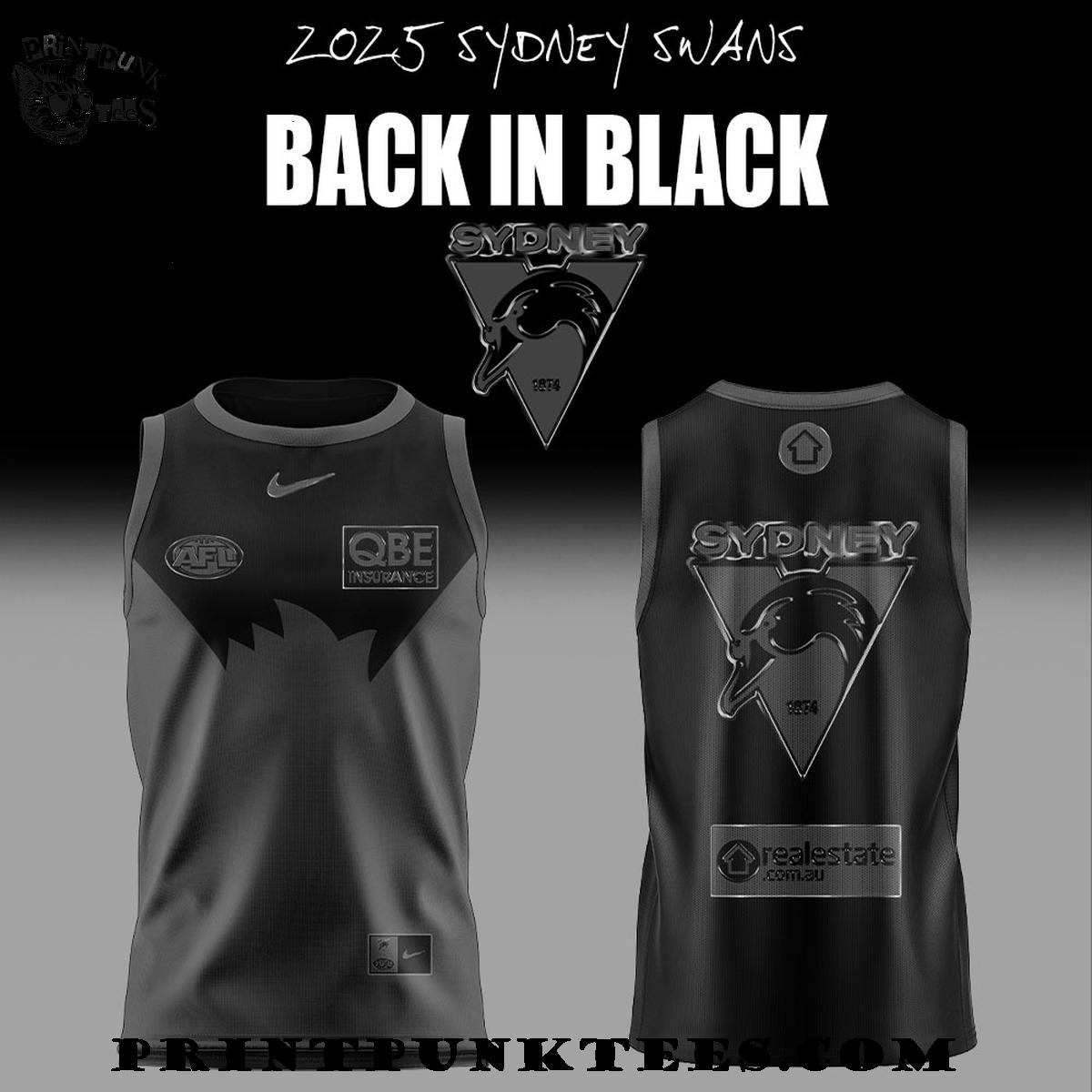 Sydney Swans Back In Black 2025 Limited Edition Basketball Jersey Sydney Swans Back In Black 2025 Limited Edition Basketball Jersey