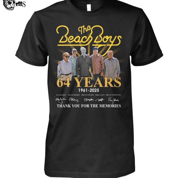 The Beach Boys 64 Years 1961-2025 Thank You For The Memories T-Shirt