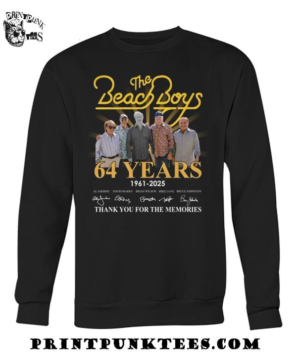 The Beach Boys 64 Years 1961-2025 Thank You For The Memories T-Shirt