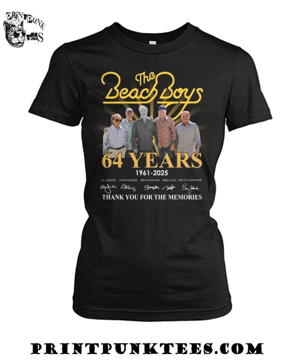 The Beach Boys 64 Years 1961-2025 Thank You For The Memories T-Shirt