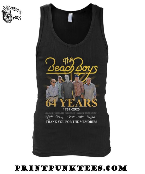 The Beach Boys 64 Years 1961-2025 Thank You For The Memories T-Shirt