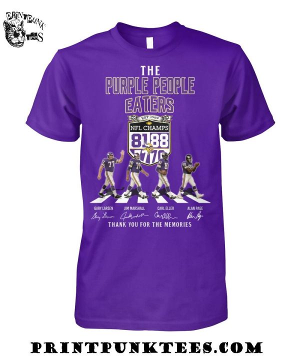 The Minnesota Vikings Purple People Eaters Thank You For The Memories T-Shirt