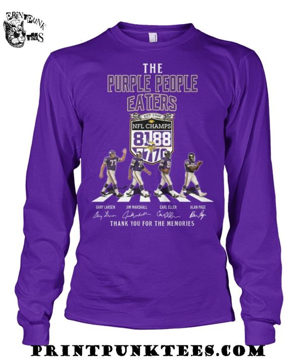 The Minnesota Vikings Purple People Eaters Thank You For The Memories T-Shirt