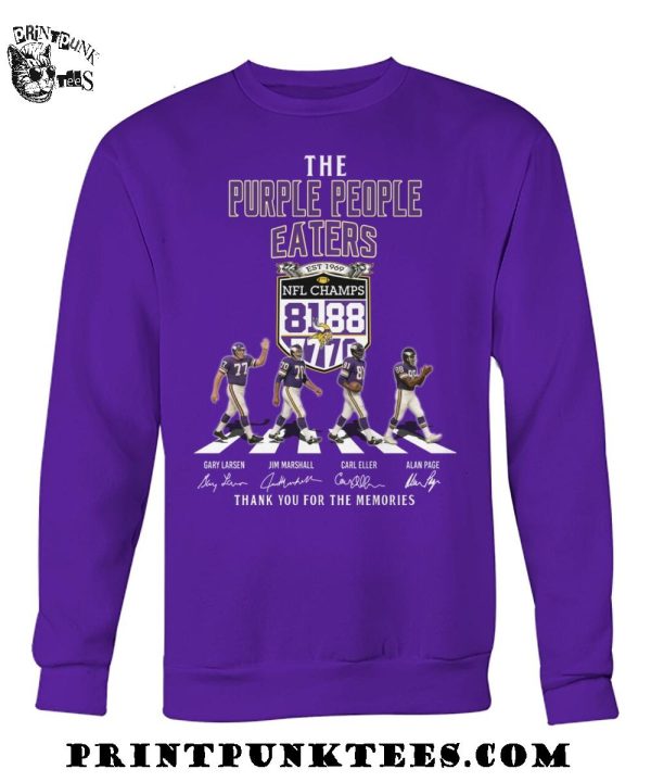 The Minnesota Vikings Purple People Eaters Thank You For The Memories T-Shirt