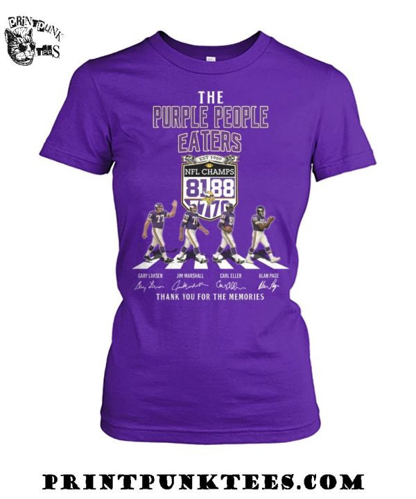 The Minnesota Vikings Purple People Eaters Thank You For The Memories T-Shirt