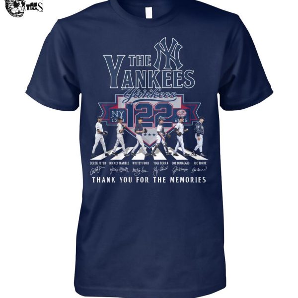 The New York Yankees 122 Years 1903-2025 Thank You For The Memories T-Shirt
